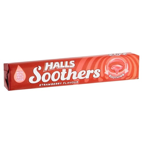 Halls Soothers Strawberry Flavour 20 x 45g each FREE TRACKED POSTAGE - Picture 2 of 2