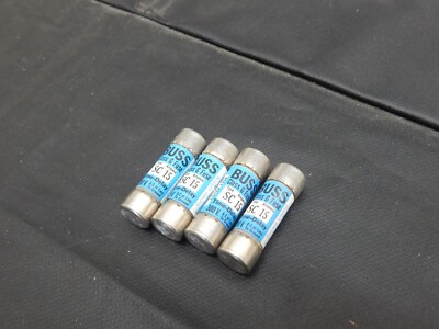 BUSSMANN SC-15 Fuse Slow Blow Acting 15A 600V - LOT OF 4 - USA FAST SHIPPING