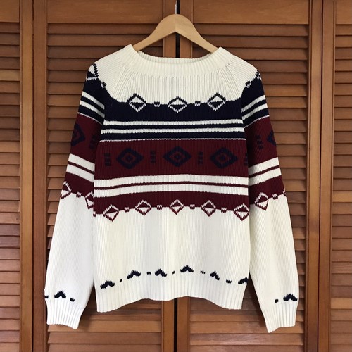 JCPenney, Vintage JC Penney 70s Knit Sweater Size Medium The Men's Shop Southwestern Aztec