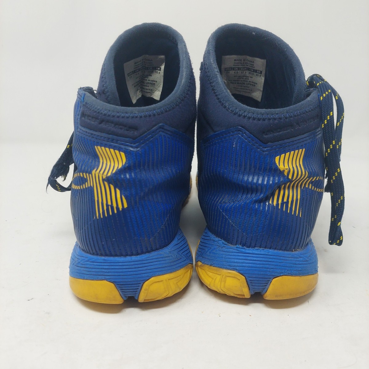 Under Armour カリー2.5ネイビー/イエロー ハイカットシューズ 美品】アンダーアーマー UNDER ARMOUR Curry2.5 ステフィン