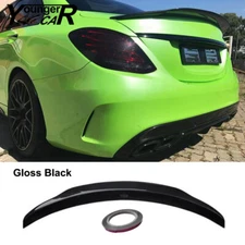 Rear Trunk Spoiler Wing Fits 2022-2025 Benz W206 C300 C43 PSM Style Gloss Black