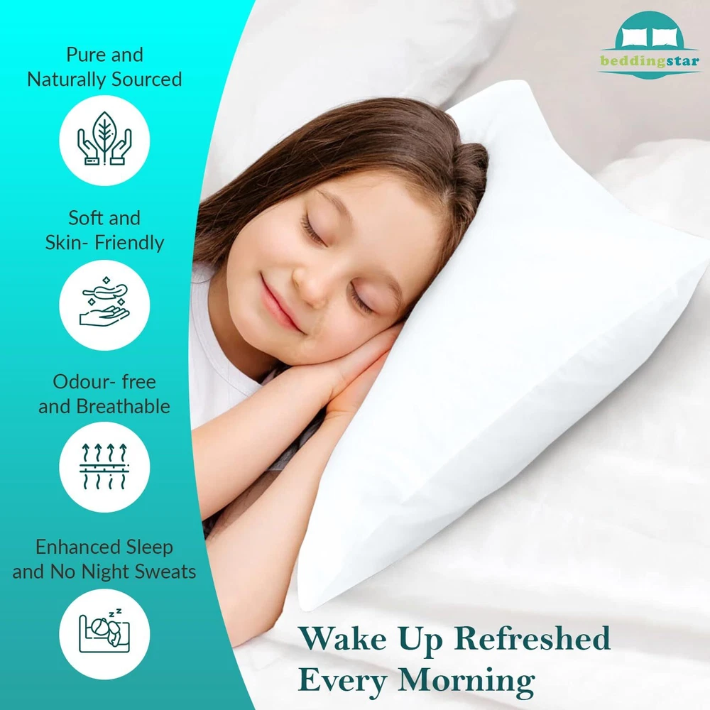 Travel Pillow Case 12x16 Size Egyptian Cotton Set of 2 Zipper Travel Pillowca...