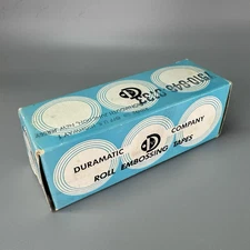 Vintage DURAMATIC Roll Embossing Tape YELLOW 408 1/2" FULL Box of 10 - NOS