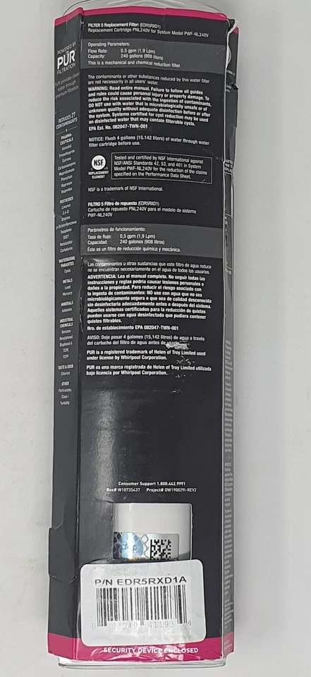Filtro de hielo y agua para refrigerador Everydrop EDR5RXD1A 5 Foto 2 de 2