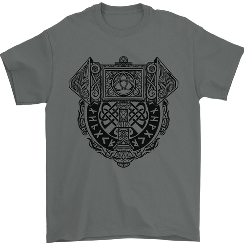 Camiseta De Hombre Mjolnir Thor Martillo Vikingo 100% Algodón - Picture 77 of 96