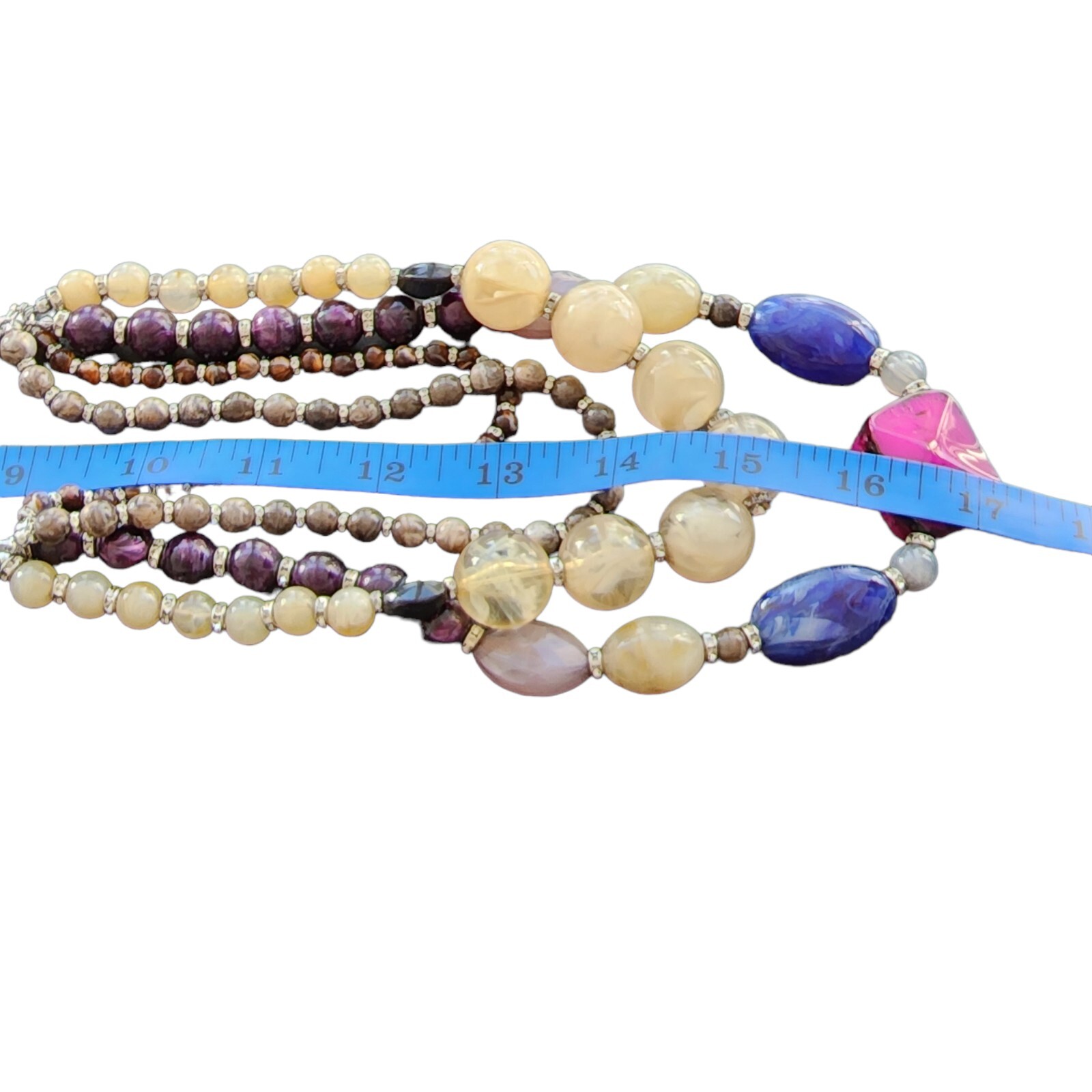 Statement Necklace Multicolor Beaded Costume Fash… - image 7