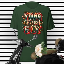 Big Tall Small Young Fresh & Fly Graphic Tee Shirt Hip Pro Club Shaka Sneaker T