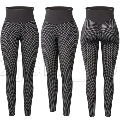 Pantalones de yoga para mujer Tik Tok anticelulíticos push up botín fruncido botín botín leggings gimnasio - Imagen 11 de 21