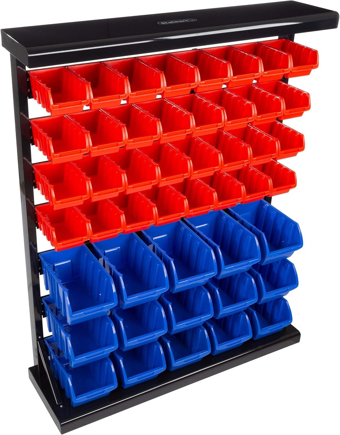 Stalwart 75-ST6079 Wall-Mountable Orange Rack Organizer with Removable Dividers