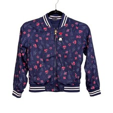 Tommy Hilfiger Squad Bomber Jacket Girls Youth 5 Blue Red Reversible Full Zip