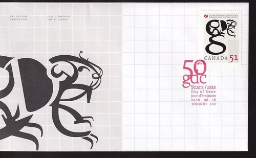 Canada FDC 2006 Society of Graphic Designers 50th Anniversary, sc#2167