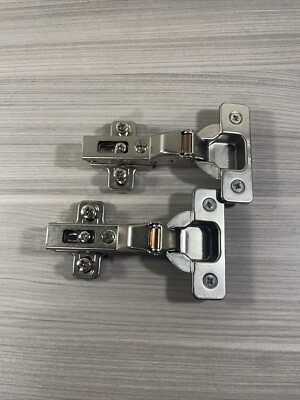 Salice 2P6 Euro Door Hinge Self-closing w/ Cabinet Mounting Plate Set of 2 New!