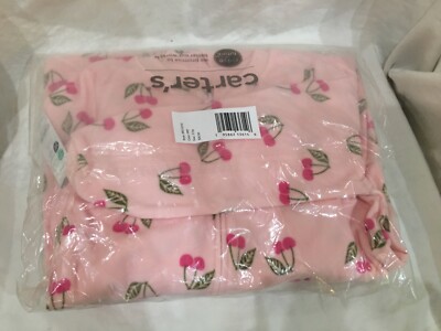 New Carter's Kid Girls 1-Piece Cherry  Fleece Footie Pajamas many sizes
