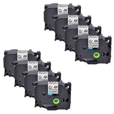 8PK Extra Adhesive Black on Clear Label Tape For Brother TZ TZe S151 24MM
