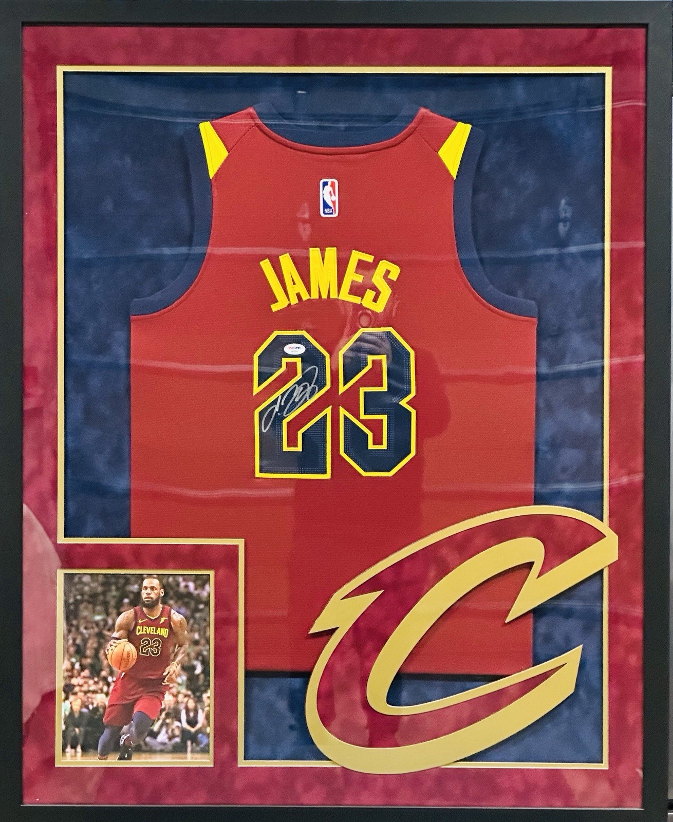 LeBron James Autographed Signed Cleveland Cavaliers Cavaliers Jersey Framed PSA COA 