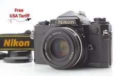 N MINT Nikon FE Black 35mm Film Camera Ai-s Ais 50mm F/1.8 Lens From JAPAN