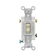 Leviton 20 amps 3-Way Toggle AC Quiet Switch Ivory