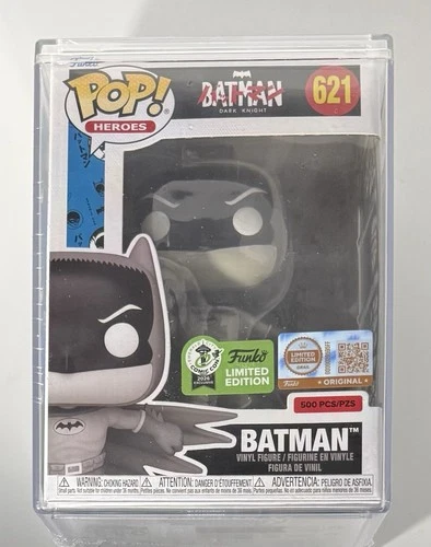 Funko Pop! Batman Black & White #621 ECCC 2026 LE 500 Official Con Sticker RARE!