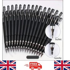 10 Pack Black Gel Pens | 0.5mm Fine Tip | Smooth Writing | Quick Dry Ink | Offic