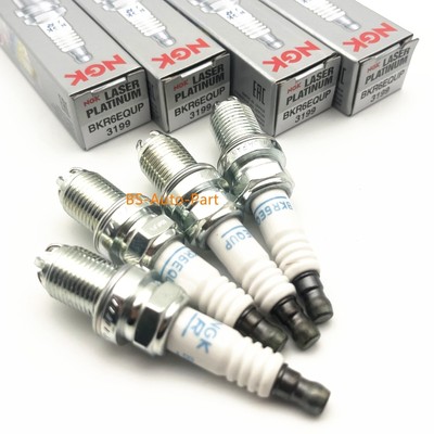 4x NGK Zündkerzen Zündkerze BKR6EQUP 3199 Für BMW 3-ER E46 316-i 318-i M43 N42