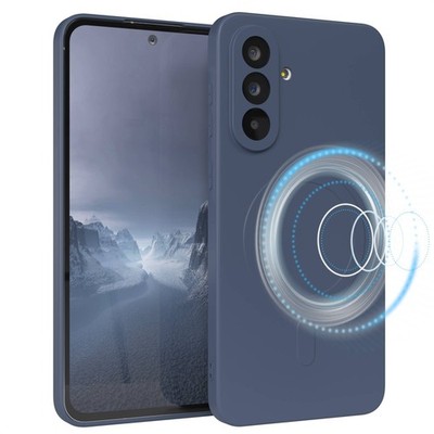 Silikonhülle magnetisch für Samsung Galaxy A56 Magnet Case TPU Bumper in Petrol