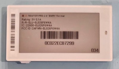 NEW 20 Pieces Solum Electronic Shelf Label 2.6''  BWRY Newton Pro EL026F6W4A