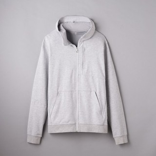 Lululemon women’s light gray hooded full zipper jacket with pockets Size Large