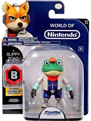 アミーボ World of Nintendo Starfox Slippy Toad Action Figure | eBay