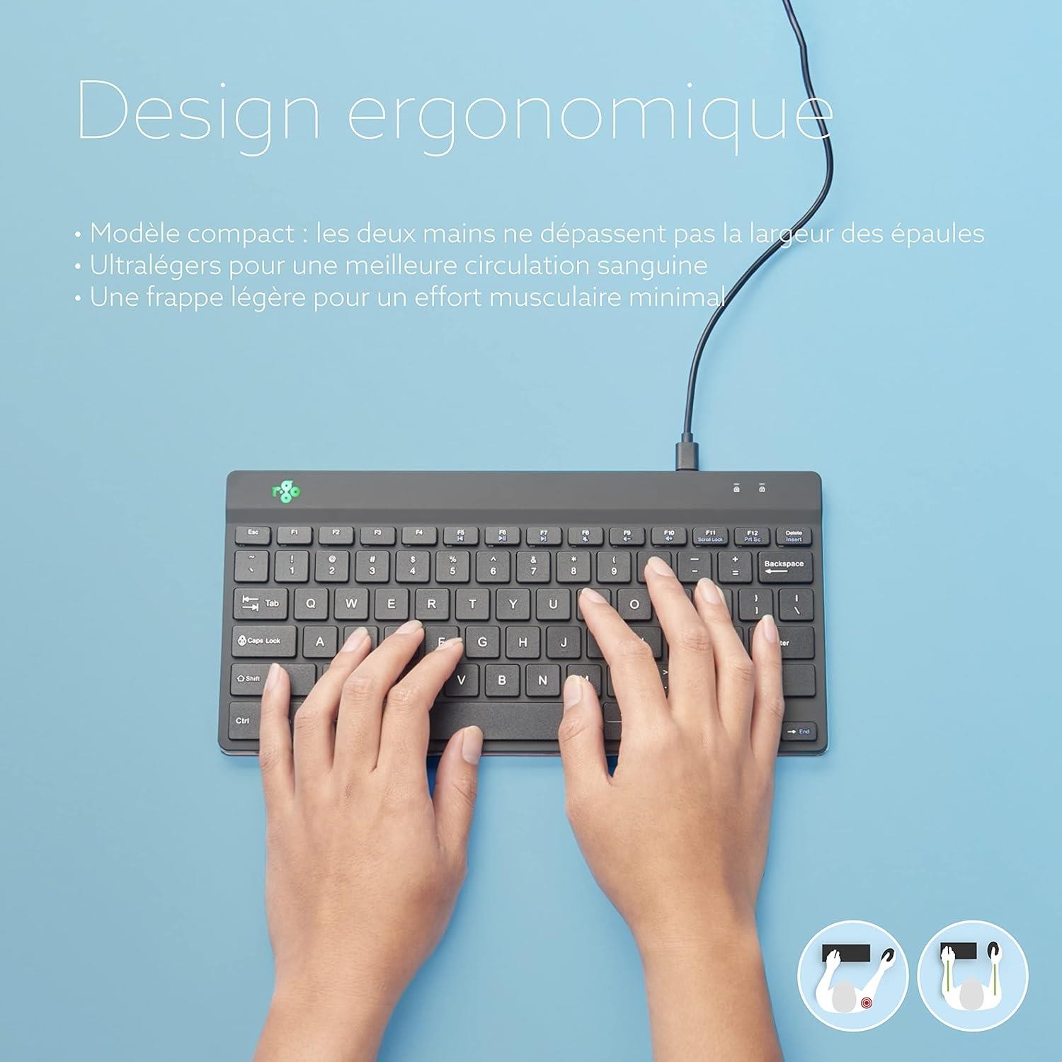 Clavier Compact Break R-Go Tools portable en déplacement et télétravail