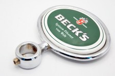 Becks Schanksäulen Bierschild Zapfhahnschild Schild Bar Deko Kneipe Emaille