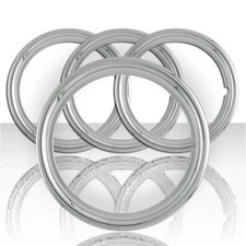 Set Of Four 16 Polished Stainless Steel 1 12 Deep Wheel Trim Rings