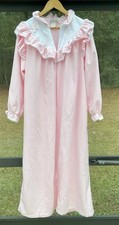 VINTAGE Gilligan O'Malley Long Kaftan Nightgown Robe Pink Smocking