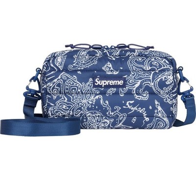Supreme Paisley Shoulder Bag Men OS Blue Pertex Quantum Quilted Puffer FW22