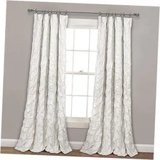  Ravello Pintuck Window Curtain Panel, Single, 52" W x 84" L - Luxe White