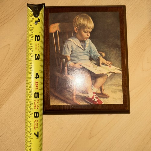 Vtg Gary And Gretchen Set By James Ingwersen Picture On Wood Plaques Small 5.75" - Picture 2 of 4