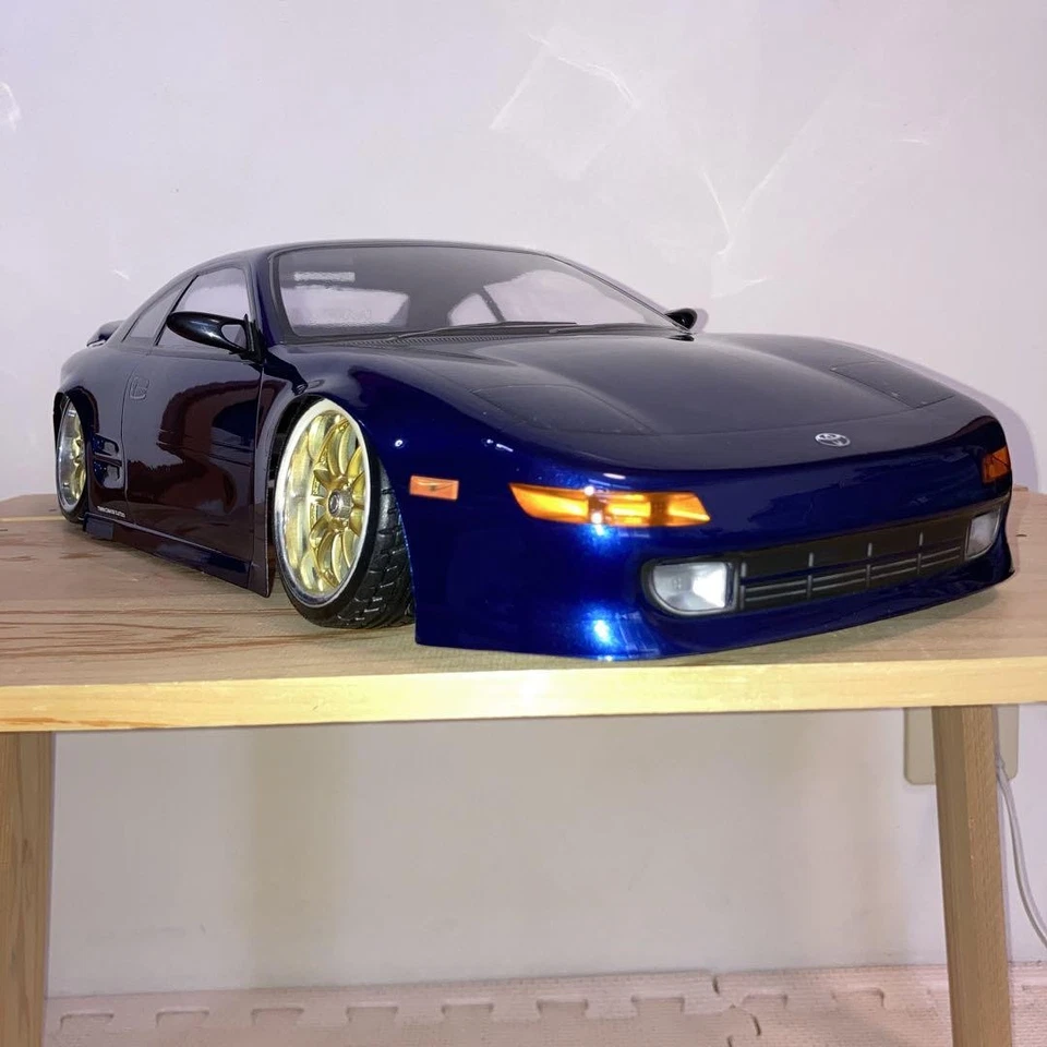 ABC Hobby 1/10 RC Car Body Toyota MR2 SW20 Dark Blue Painted - Image 2 of 4
