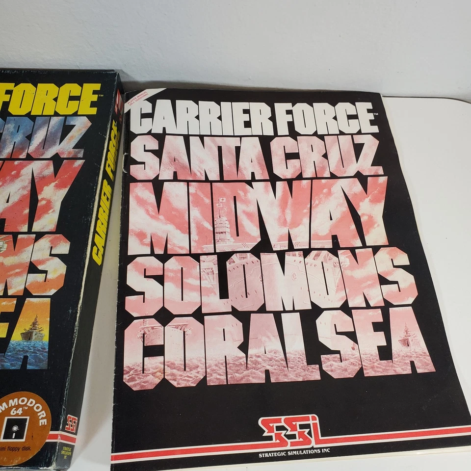 No Game - Box and Manuals Only Carrier Force Santa Cruz Midway Commodore 64 SSI - Image 3 of 4