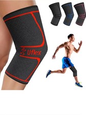 Ultra Flex Athletics Knee Compression Sleeve Medium Support Wrap Men Women Pain