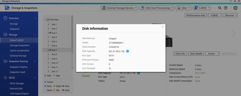 QNAP TS-EC1679U-RP 16-Bay NAS Xeon E3-1225 v2 32 GB Rackmount 2x 1TB 2x10GB LAN - Bild 4 von 4