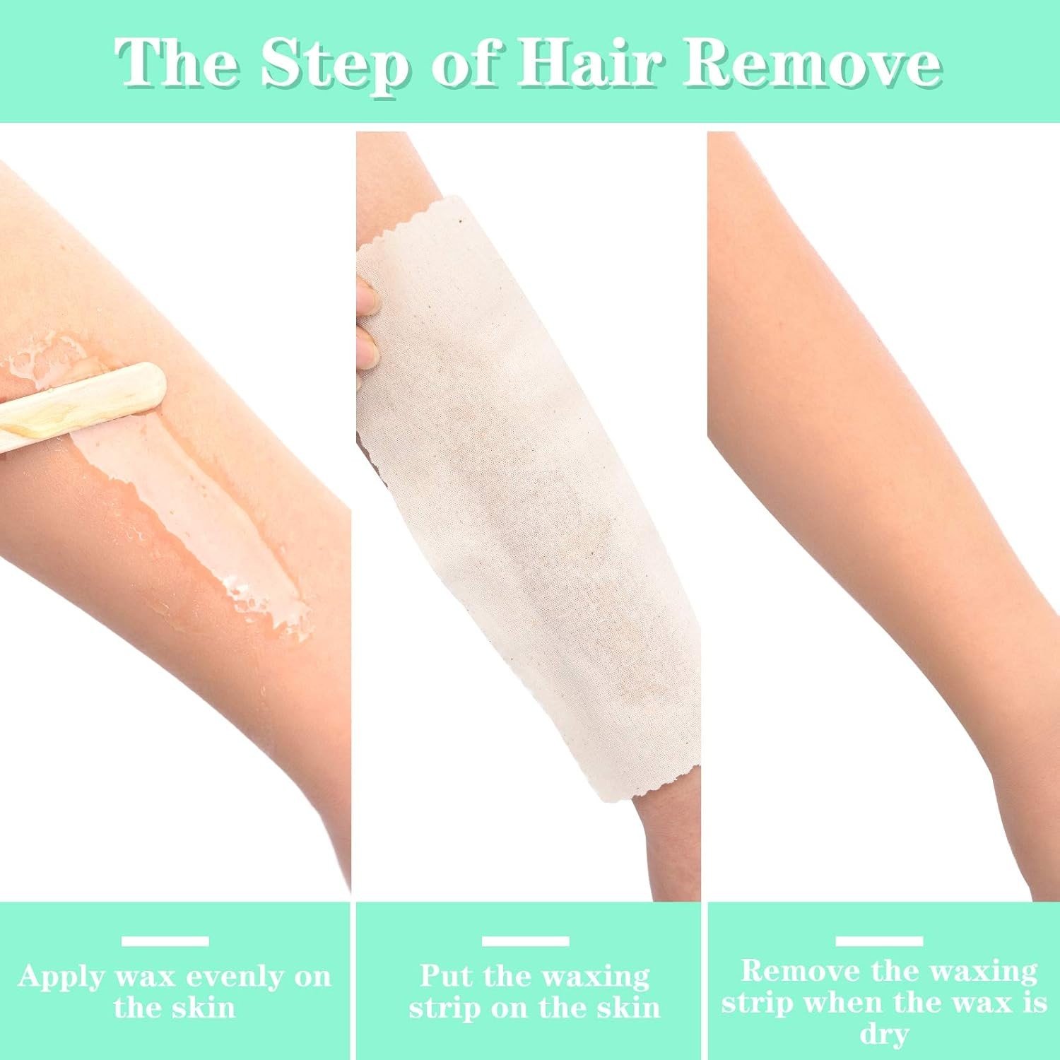 Maitys 100 Pieces Body and Facial Muslin Strips for Hair Removal Natural... 