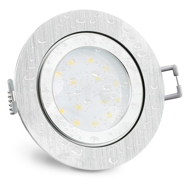 RW-2 Deckenspot Silber Rund Mit LED 2W Warmweiß Lampe Einbauleuchte Strahler-image