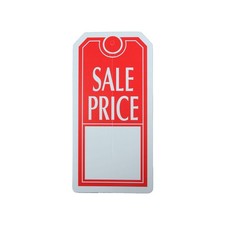 SSWBasics Red/White Sale Tags Retail - Price and Sales Tags with Slit