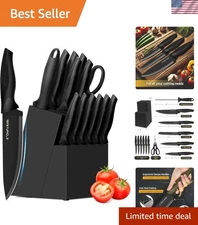 14-Piece High Carbon German Stainless Steel Kitchen Knife Set - Dishwasher Safe