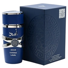 Asad Lattafa Zanzibar Eau De Parfum 3.4oz Long Lasting Arabic EDP Made in U.A.E.