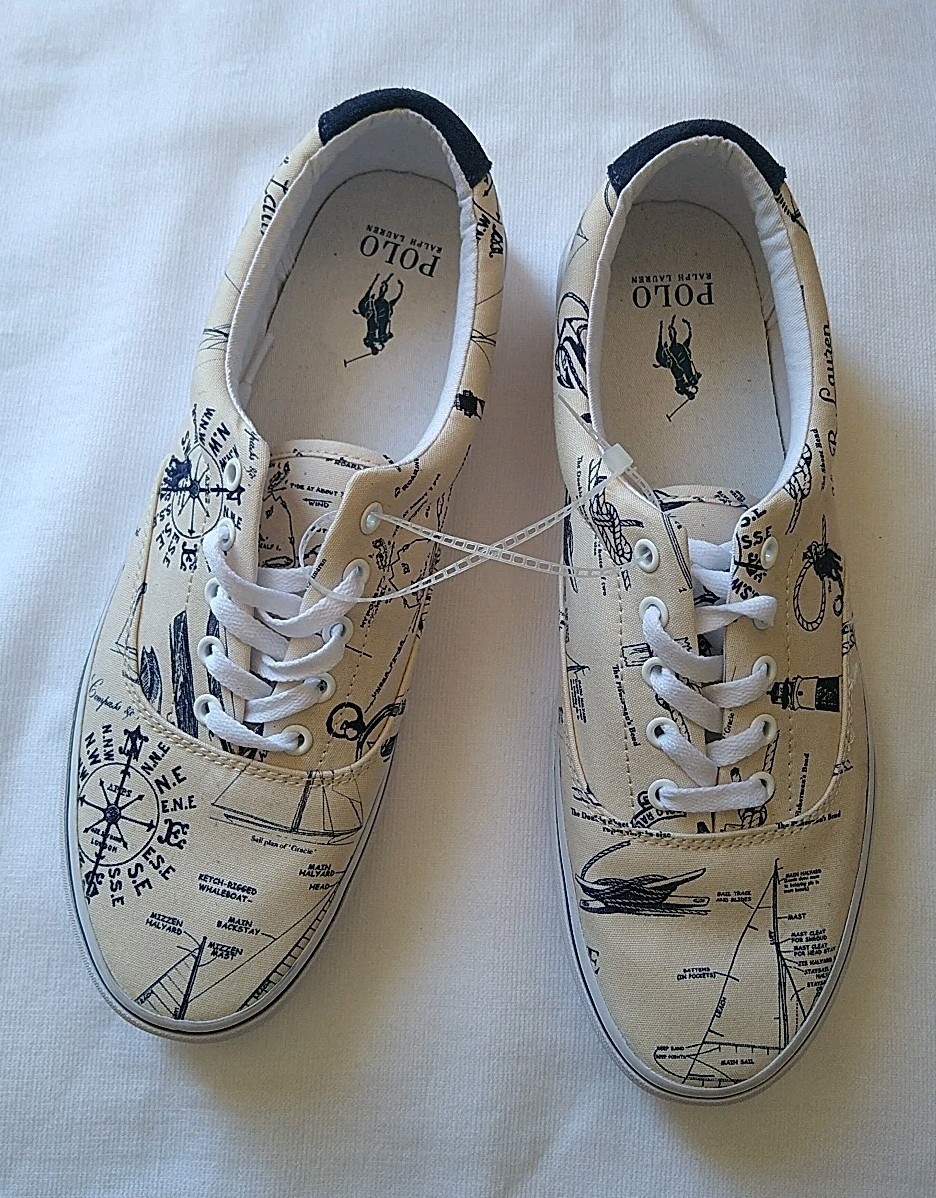 POLO RALPH LAUREN SNEAKERS UOMO NAUTICHE KEATON PONY TAGLIA 12