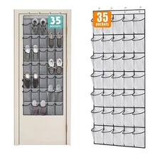Over Door Shoe Organizer Rack Hanging Storage Holder Hanger Bag Closet 35 Pocket