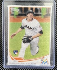 2021 Topps Series 1 Christian Yelich Cloth Patch 2013 Topps RC Rookie Reprint