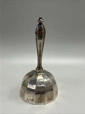 Vintage 1930's Webster & Company Sterling Silver Dinner Bell Dodecahedral Shaped