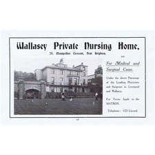 NEW BRIGHTON Wallasey Private Nursing Home - Vintage Advertising Print 1914
