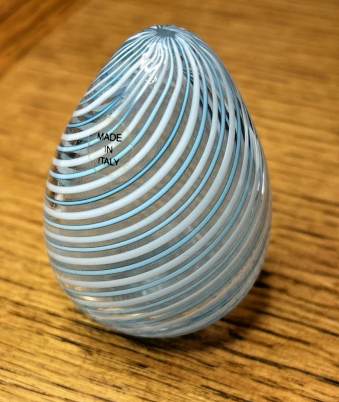 置物 Murano Glass Italy Egg Paperweight Glass Egg Paperweight